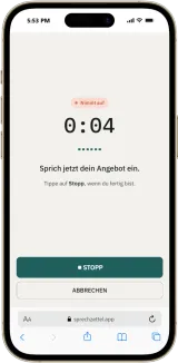 Sprechzettel – Mobile-Ansicht
