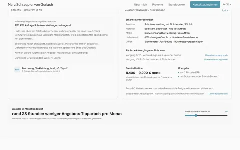 Das erste vollständige Angebot gewinnt